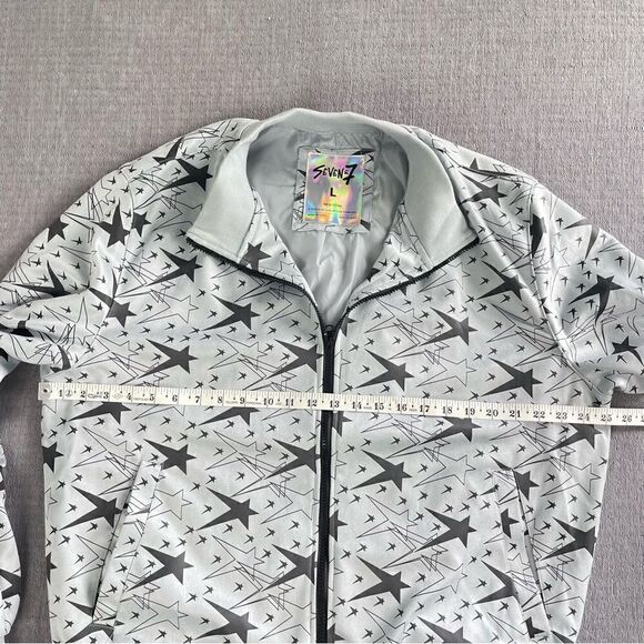 Seven & 7 Stars Zip Up Oversized Lightweight Jacket Unisex Size Large - Picture 6 of 9
